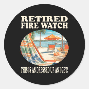 Adesivo Redondo Relaxamento do Fire Watch Reformado