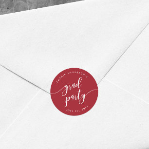 Adesivo Redondo Relaxar Cor Editável de Formando de Script