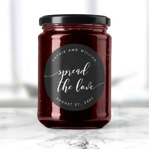 Adesivo Redondo Relaxar Script Espalhar o Casamento Personalizado