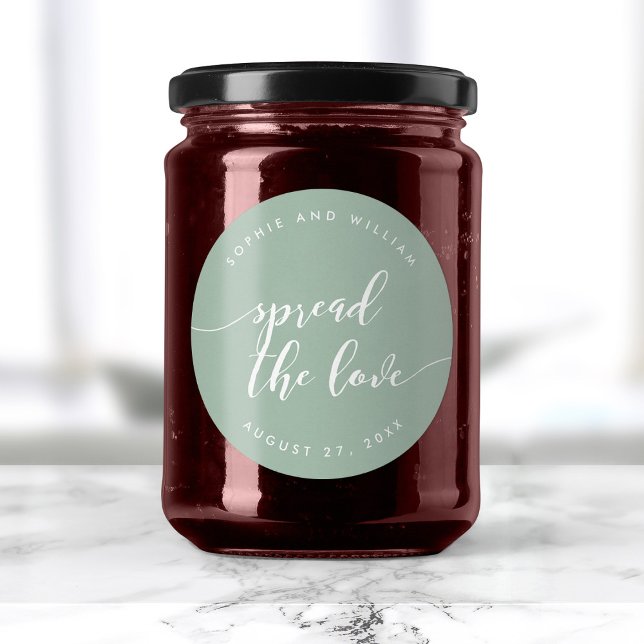 Adesivo Redondo Relaxar Script Espalhar o Casamento Personalizado  (Criador carregado)