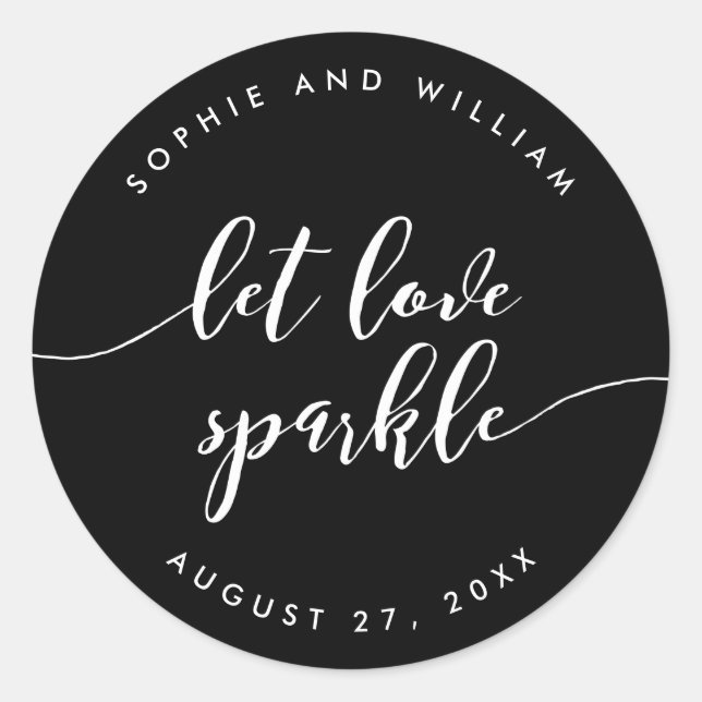 Adesivo Redondo Relaxar Script Permitir Casamento Personalizado De (Frente)