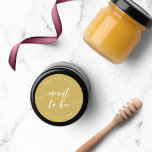 Adesivo Redondo Relaxar Script Significa Apostar Coloração Editáve<br><div class="desc">Vinheta de casamento com as palavras "pretendia ser" em um script cursivo relaxado em branco contra uma cor de fundo editável (clique em personalizar para acessar). Personalize-o substituindo o texto do marcador de posição. Para obter mais opções, como alterar a fonte e seu tamanho/cor, expanda a curva/contrato ou o espaçamento...</div>