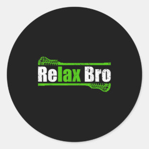 Adesivo Redondo Relaxe Bro Funny Boys Lacrosse Roupa Jovens Mens K