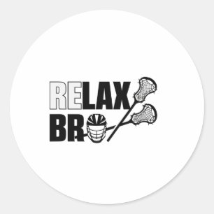 Adesivo Redondo Relaxe Bro Lacrosse Player Lax Teen Boys Men