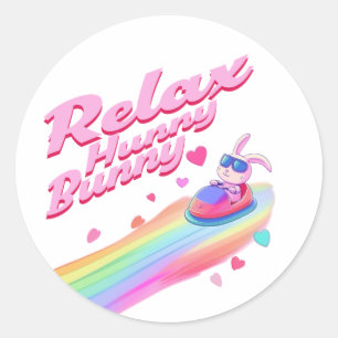 Adesivo Redondo Relaxe Hunny Bunny