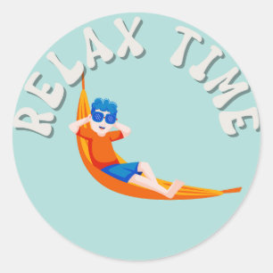 Adesivo Redondo Relaxe o Clássico Round Sticker
