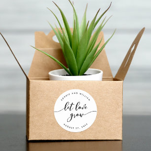 Adesivo Redondo Relaxe o roteiro deixe o amor crescem o favor do