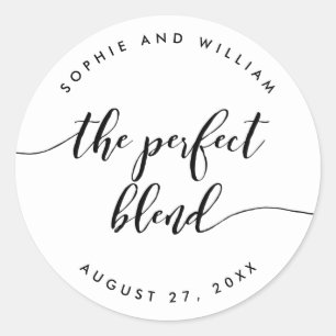 Adesivo Redondo Relaxe o roteiro o favor perfeito do casamento da