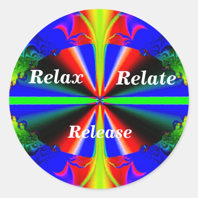 Adesivo Redondo Relaxe,Relaxe,Liberte_ Sticker (Frente)