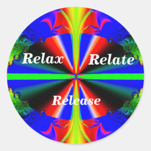 Adesivo Redondo Relaxe,Relaxe,Liberte_ Sticker