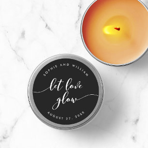 Adesivo Redondo Relaxe Script Deixe O Amor Brilhar Coloração Editá