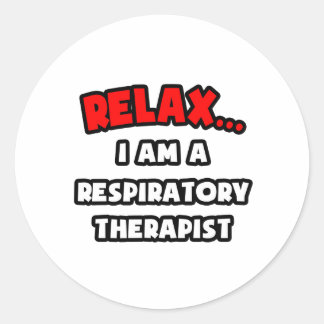 Adesivo Redondo Relaxe... Sou Um Terapêutico Respiratório