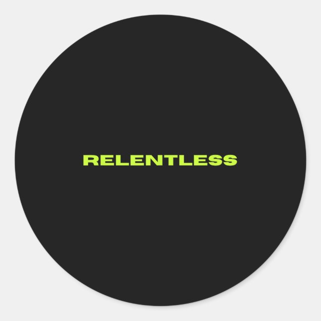 Adesivo Redondo Relentless  (Frente)