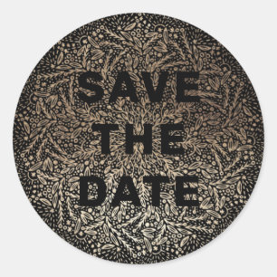 Adesivo Redondo Relevo  Formal Elegante De Inverno Preto