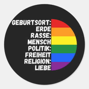 Adesivo Redondo Religião Amor Liberdade Pessoas Rainbow Flag Cláss