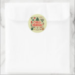 Adesivo Redondo Religião Judia de Natal Chrismukkah Hanukkah<br><div class="desc">Religião Judia de Natal Chrismukkah Hanukkah</div>