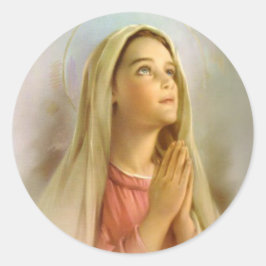 Adesivo Redondo Religiosa Virgem Católica Maria
