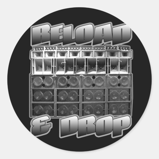 Adesivo Redondo RELOAD e GOTA (Frente)