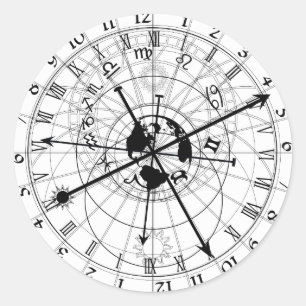 Adesivo Redondo Relógio Astronômico