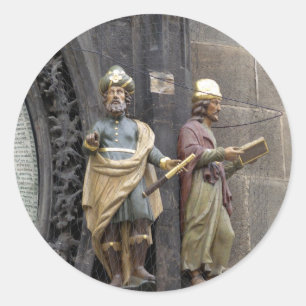 Adesivo Redondo Relógio Astronômico ou Praga Orloj