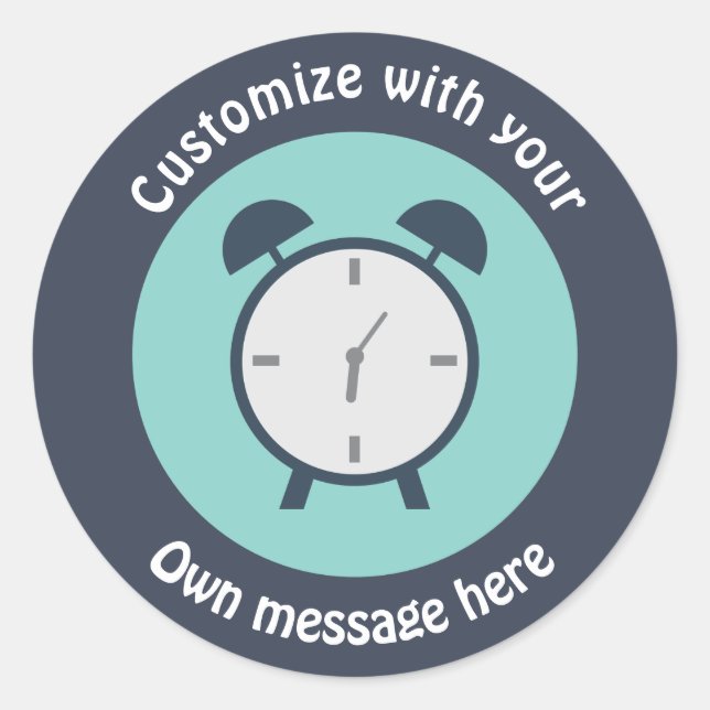 Adesivo Redondo Relógio de Alarme de pop (Frente)