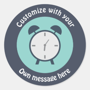 Adesivo Redondo Relógio de Alarme de pop
