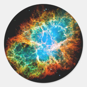 Adesivo Redondo Remanescente da Supernova da Nebulosa do Caranguej