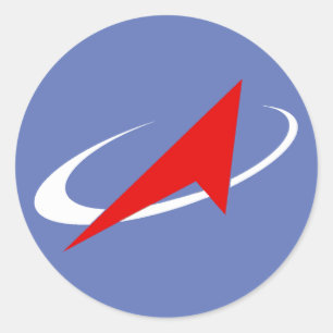 Adesivo Redondo Remendo do vôo de Roscosmos