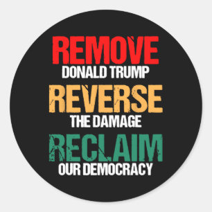 Adesivo Redondo Remova O Trump Inverter O Dano Recupere Nosso Demo
