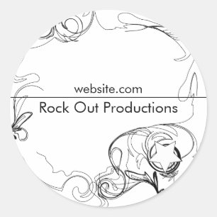 Adesivo Redondo Renascimento - Preto e Branco