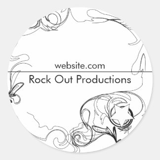 Adesivo Redondo Renascimento - Preto e Branco