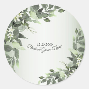 Adesivo Redondo Rendimento Floral Russo Eucalyptus Folhas