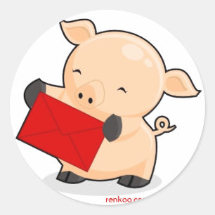 Adesivo Redondo Renkoo deseja-lhe a riqueza, renkoo.com