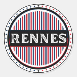Adesivo Redondo Rennes City Pride Emblem – French Identity