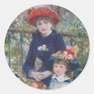 Adesivo Redondo Renoir 2 Irmãs Terrace Impressionismo Francês