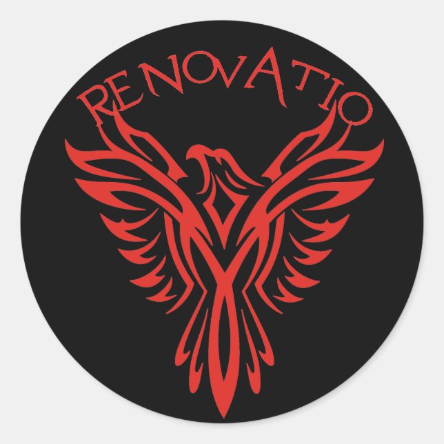 Adesivo Redondo Renovação: Phoenix (Frente)