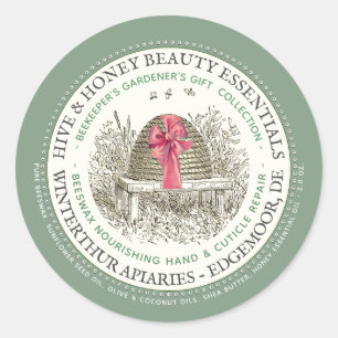 Adesivo Redondo Reparo de Mão de Bescera e Cutile com Skep e Arco