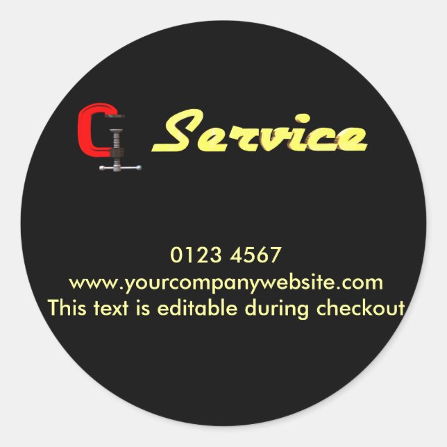 Adesivo Redondo reparo - serviço (Frente)