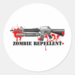 Adesivo Redondo Repellent do zombi