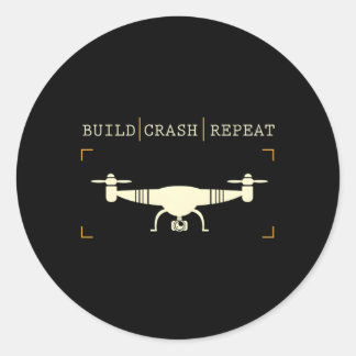 Adesivo Redondo Repetição de travamento de compilação do piloto do
