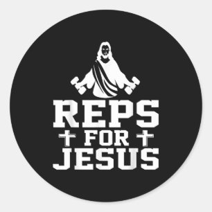 Adesivo Redondo Repetições Para Jesus Camiseta Divertida Cristã Ac