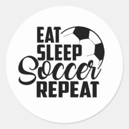 Adesivo Redondo repetir o futebol para dormir