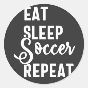 Adesivo Redondo repetir o futebol para dormir