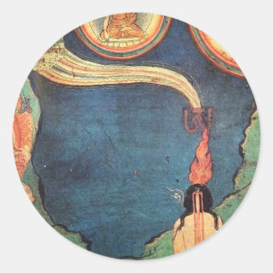 Adesivo Redondo Representação Budista Tibetana De Tummo