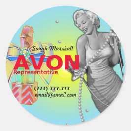 Adesivo Redondo Representante do Avon Retroativo