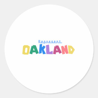 Adesivo Redondo Represente Oakland