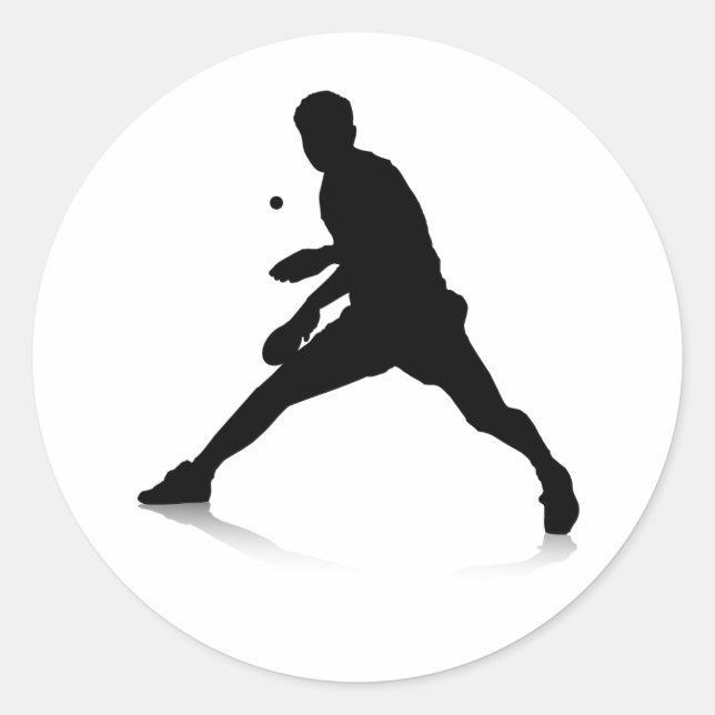 Adesivo Redondo Reprodutor de Tênis de mesa (Frente)