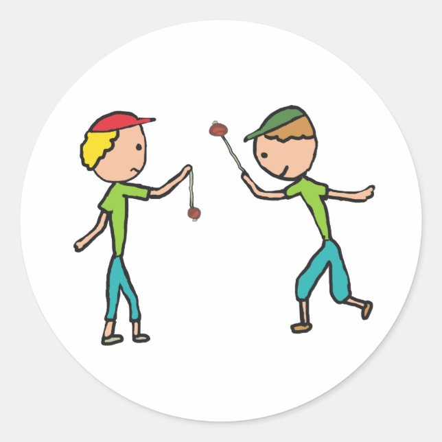 Adesivo Redondo Reproduzindo Conkers (Frente)