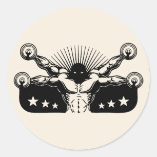 Adesivo Redondo Reps de Vitruvian