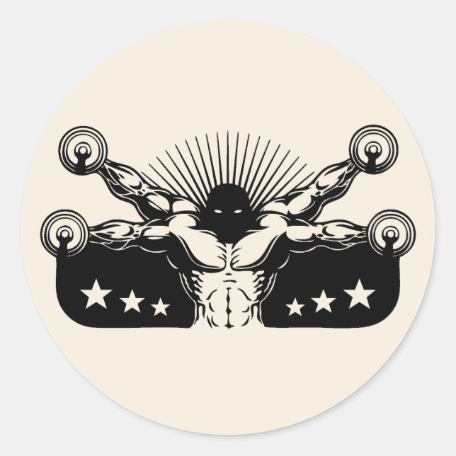 Adesivo Redondo Reps Vitruvianos (Frente)